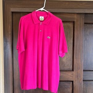 Lacoste Men's Bright Pink Polo Shirt